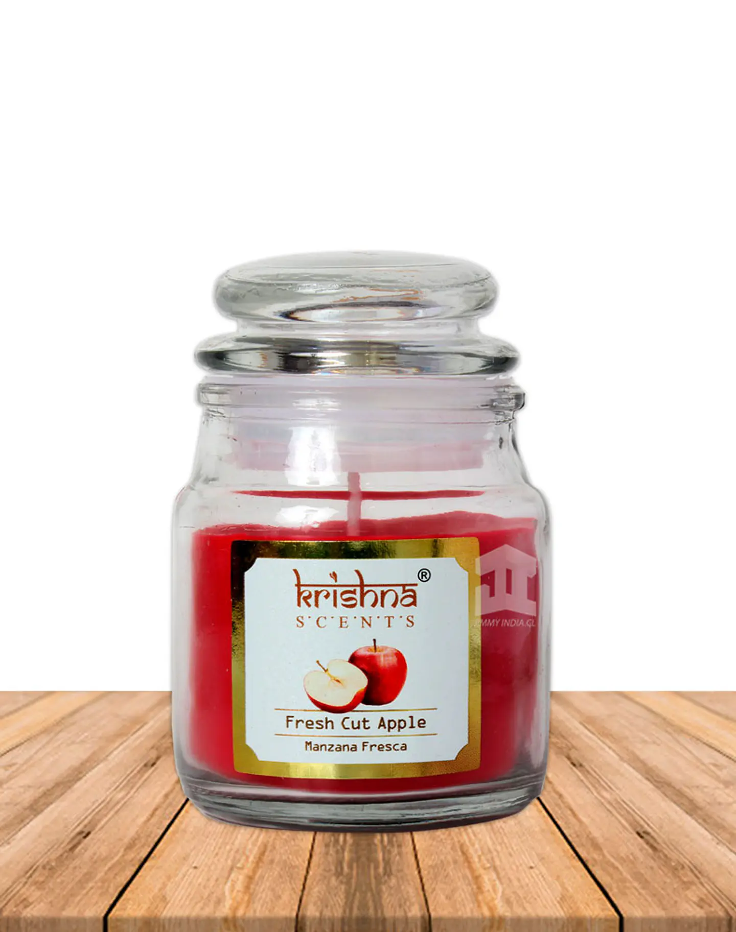 Vela vidrio krishna aroma Manzana Fresca 75 grs 1