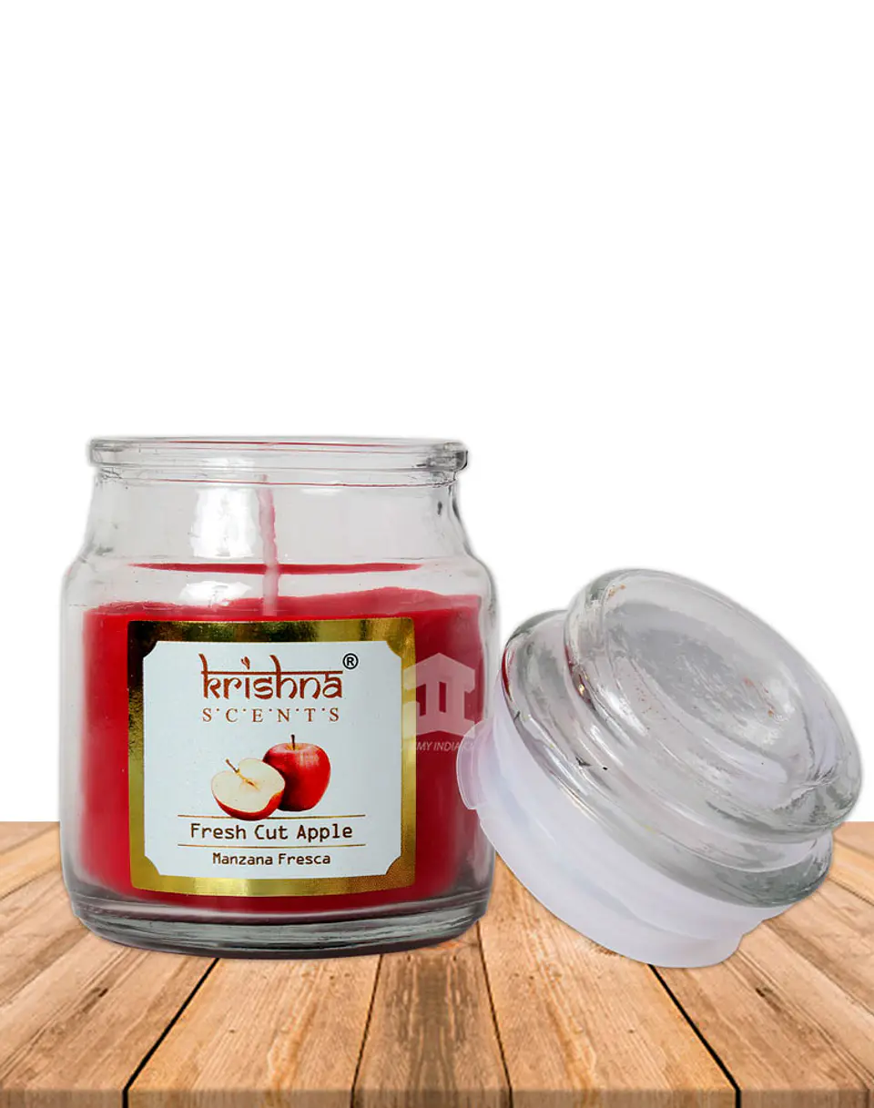 Vela vidrio krishna aroma Manzana Fresca 75 grs 2