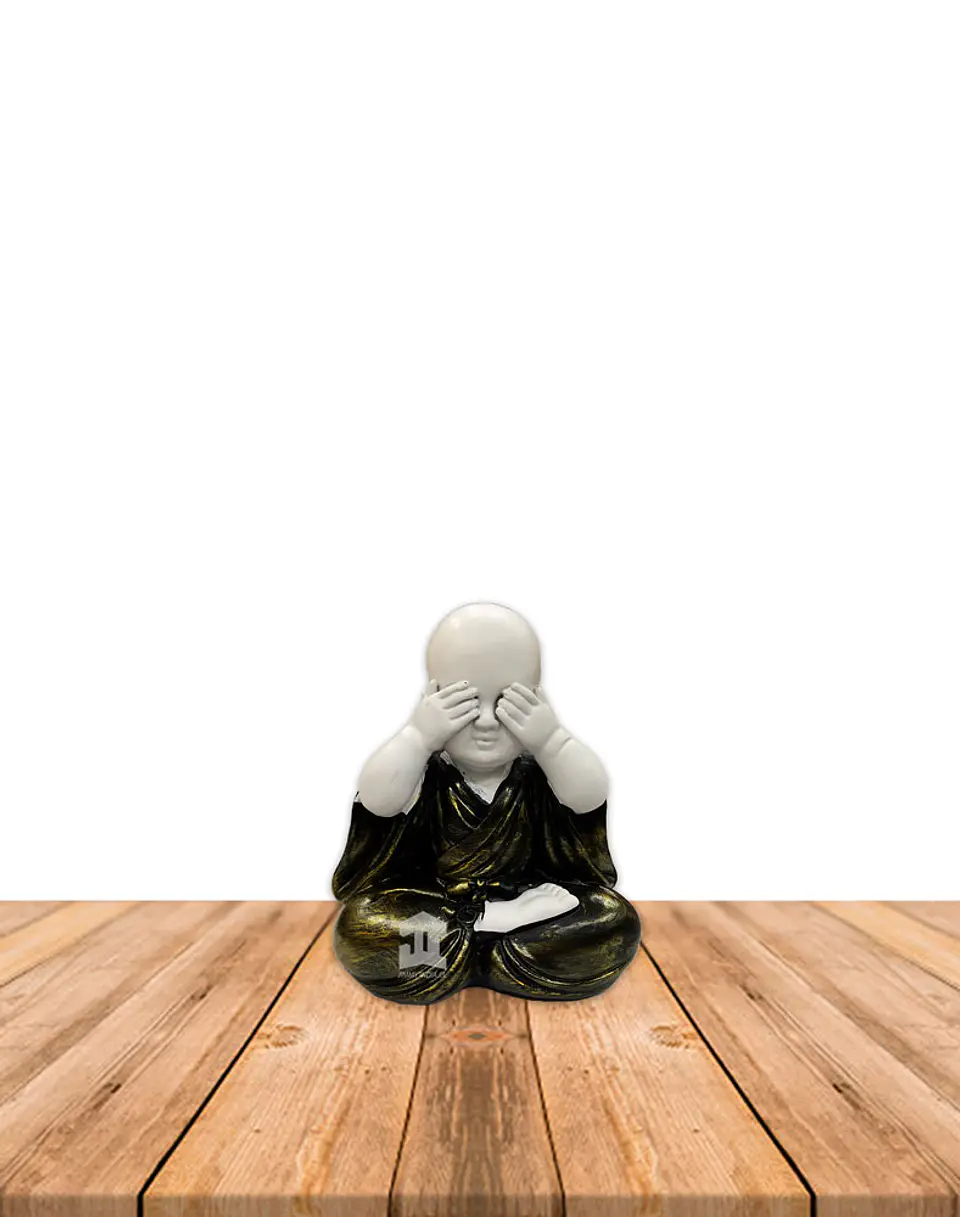 Figura Buda  Ciego, Sordo y Mudo, Poliresina 5