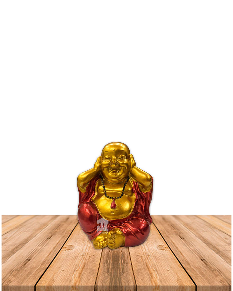 Figura Buda Sonriente Dorado  4" JI21-28
