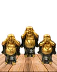 Figura Buda  Ciego, Sordo y Mudo, Poliresina 5