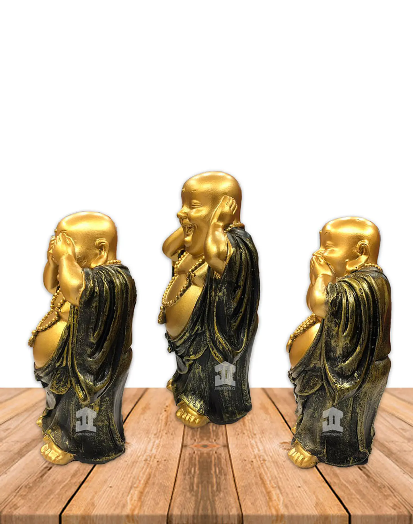 Figura Buda  Ciego, Sordo y Mudo, Poliresina 5