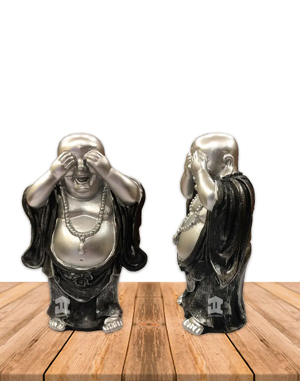 Figura Buda  Ciego, Sordo y Mudo, Poliresina 5