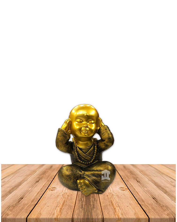 Set de Figura Buda Joven Ciego, Sordo y Mudo, Poliresina 5" JI21-27