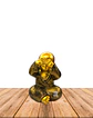 Set de Figura Buda Joven Ciego, Sordo y Mudo, Poliresina 5