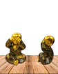 Set de Figura Buda Joven Ciego, Sordo y Mudo, Poliresina 5