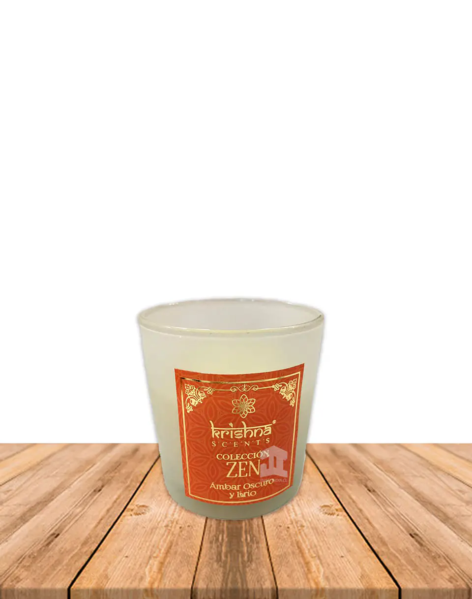 Vela Aromaticas Krishna Ambar Oscuro Y Lirio  Zen-109 2