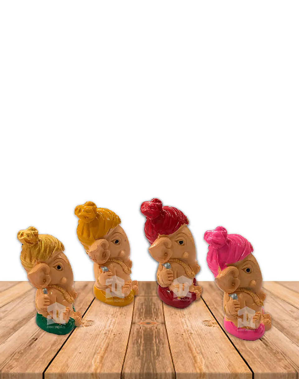 Set Figura Ganesh  Poliresina  2,5
