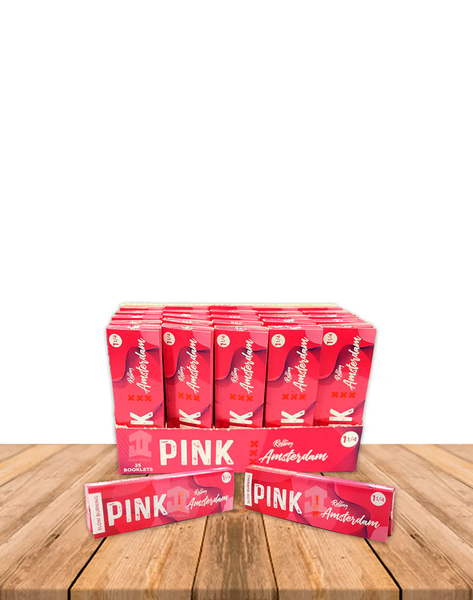Papel Amsterdam  PINK 1 1/4 ( EXTRA FINO )  1