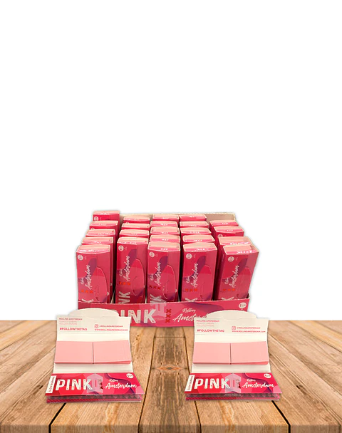 Papel Rolling Amsterdam  PINK + Tips 1 1/4 (Extra Fino)