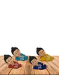 Set Figura Budha Acostado  Poliresina  1,5
