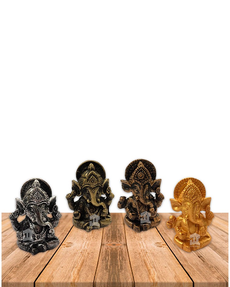 Set Figura Ganesh  Poliresina  1,7" JI21-57