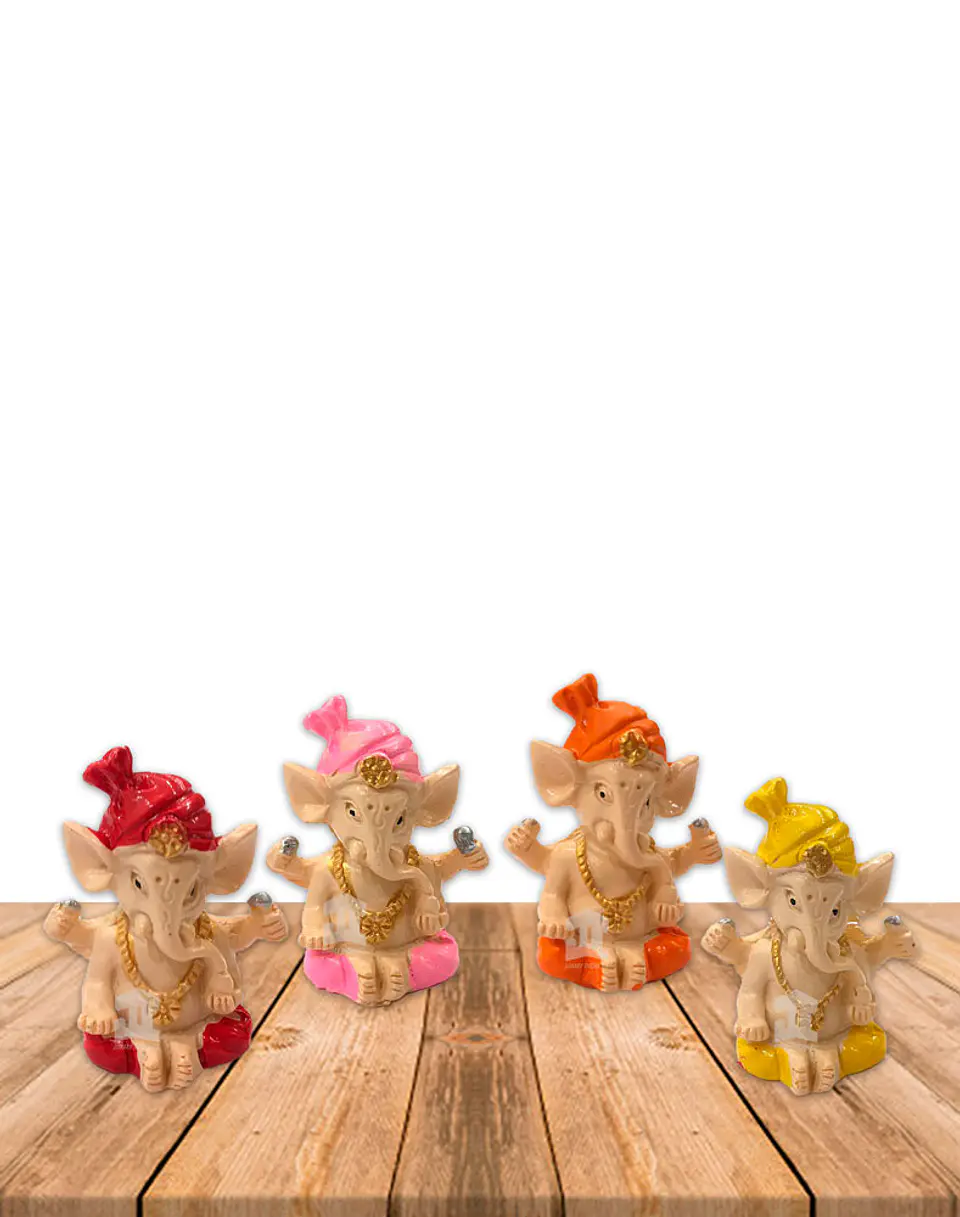 Set Figura Ganesh  Poliresina  1,7