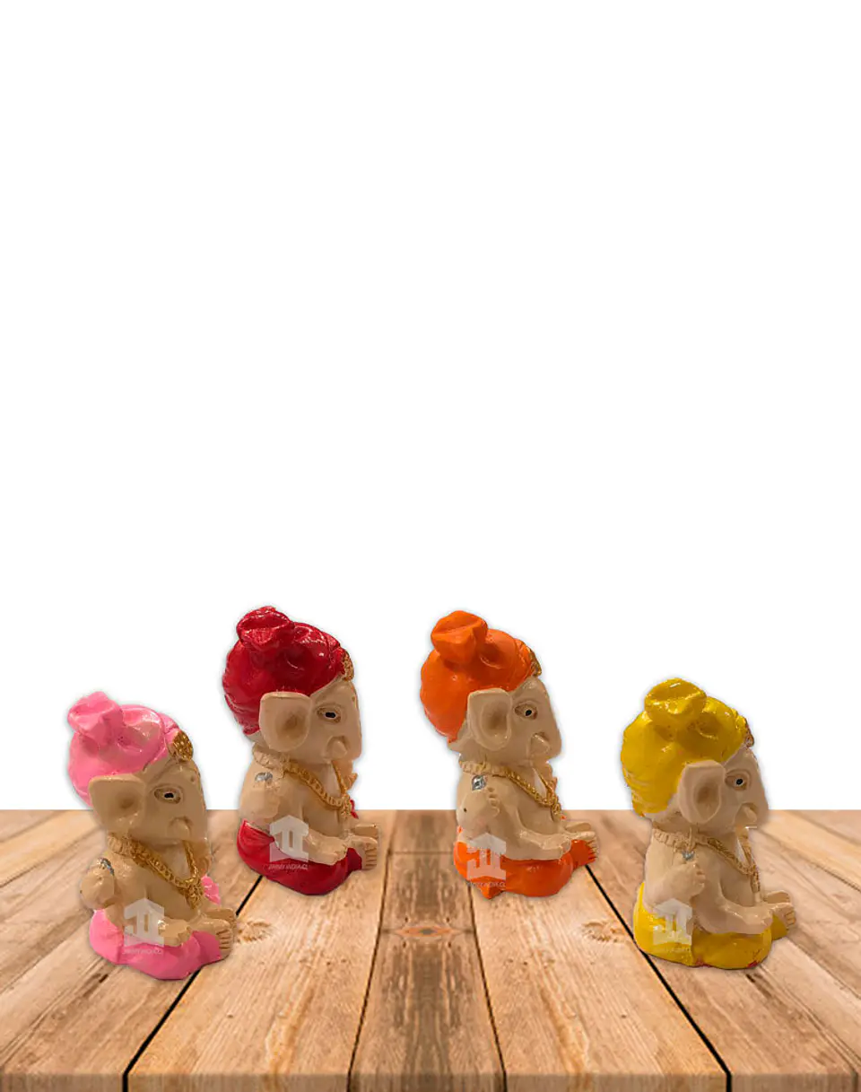 Set Figura Ganesh  Poliresina  1,7
