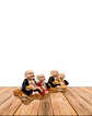 Set Figura Buda  Poliresina Pedestal   3,5