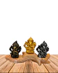 Set Figura Ganesh  Poliresina Pedestal   3,5