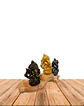 Set Figura Ganesh  Poliresina Pedestal   3,5