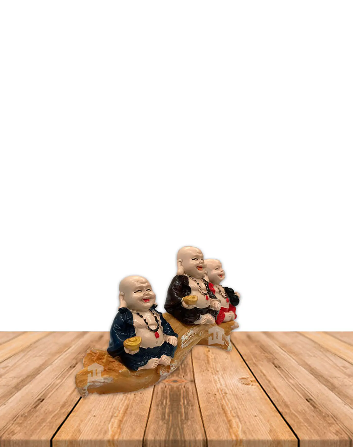 Set Figura Buda  Poliresina Pedestal   3,5