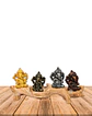 Set Figura Ganesh  Poliresina Pedestal   4