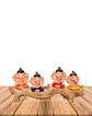 Set Figura Ganesh   Poliresina Pedestal   4