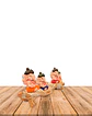 Set Figura Ganesh   Poliresina Pedestal   4