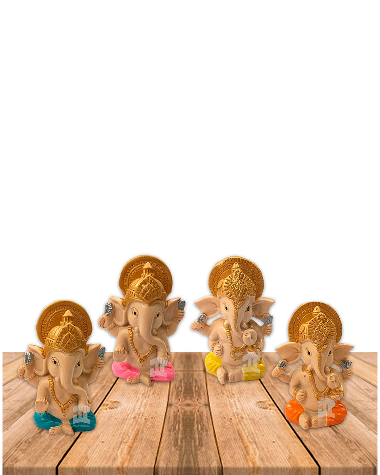 Set Figura Ganesh  Poliresina 2,9" JI21-53