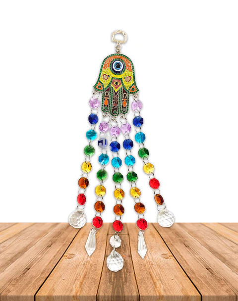 Colgante Tercer Ojo Mano de Fatima Colores JI21-42