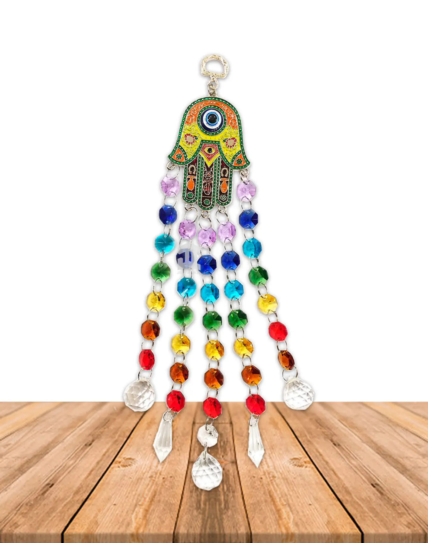 Colgante Tercer Ojo Mano de Fatima Colores JI21-42 1