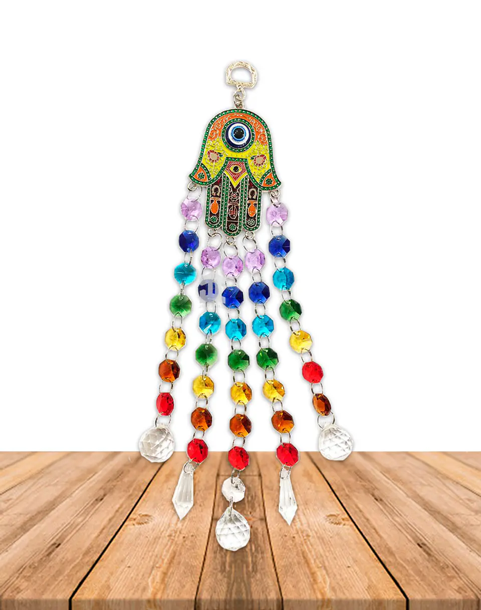 Colgante Tercer Ojo Mano de Fatima Colores JI21-42 1