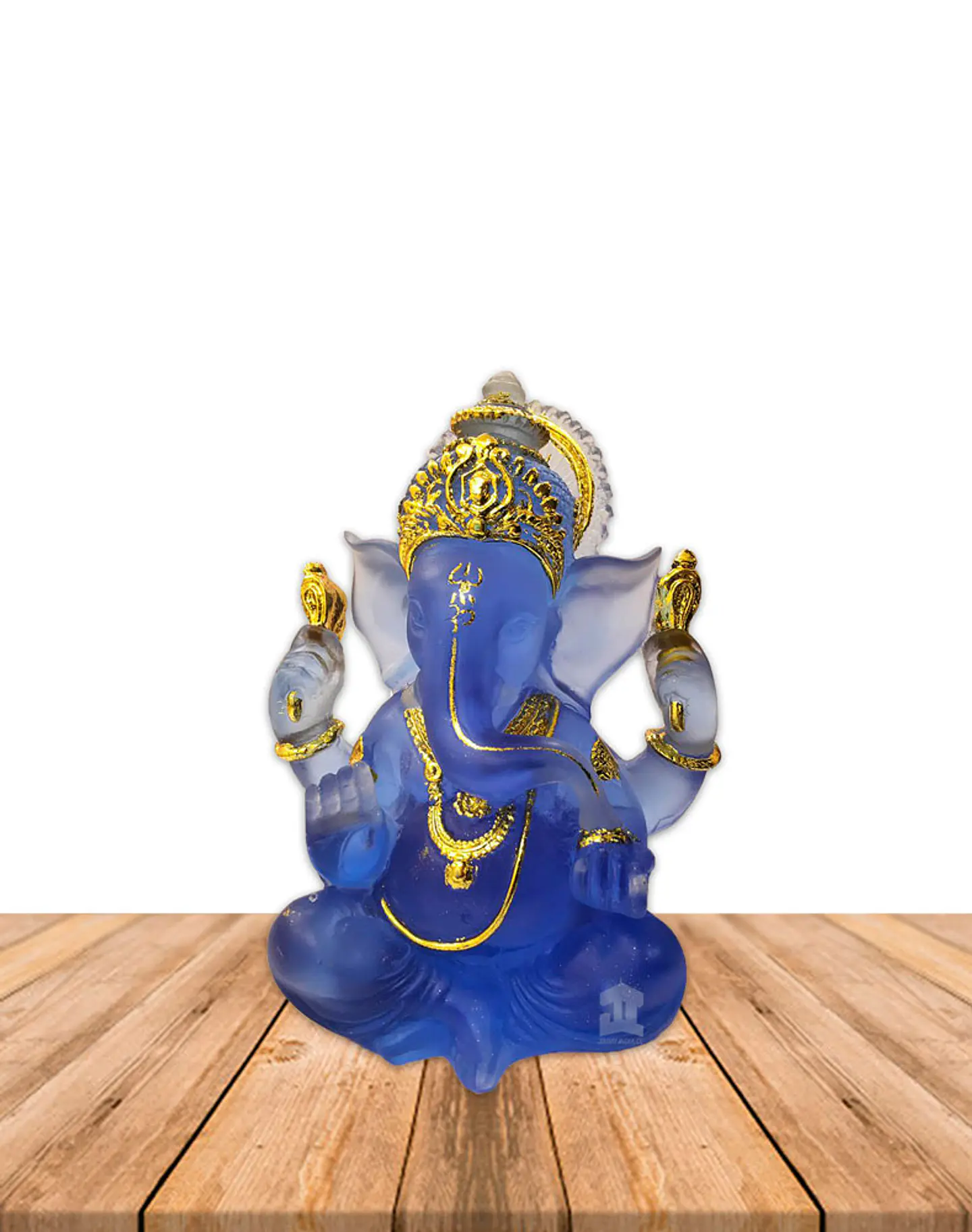 Dios Ganesh  Pequeño Azul Transparente 5
