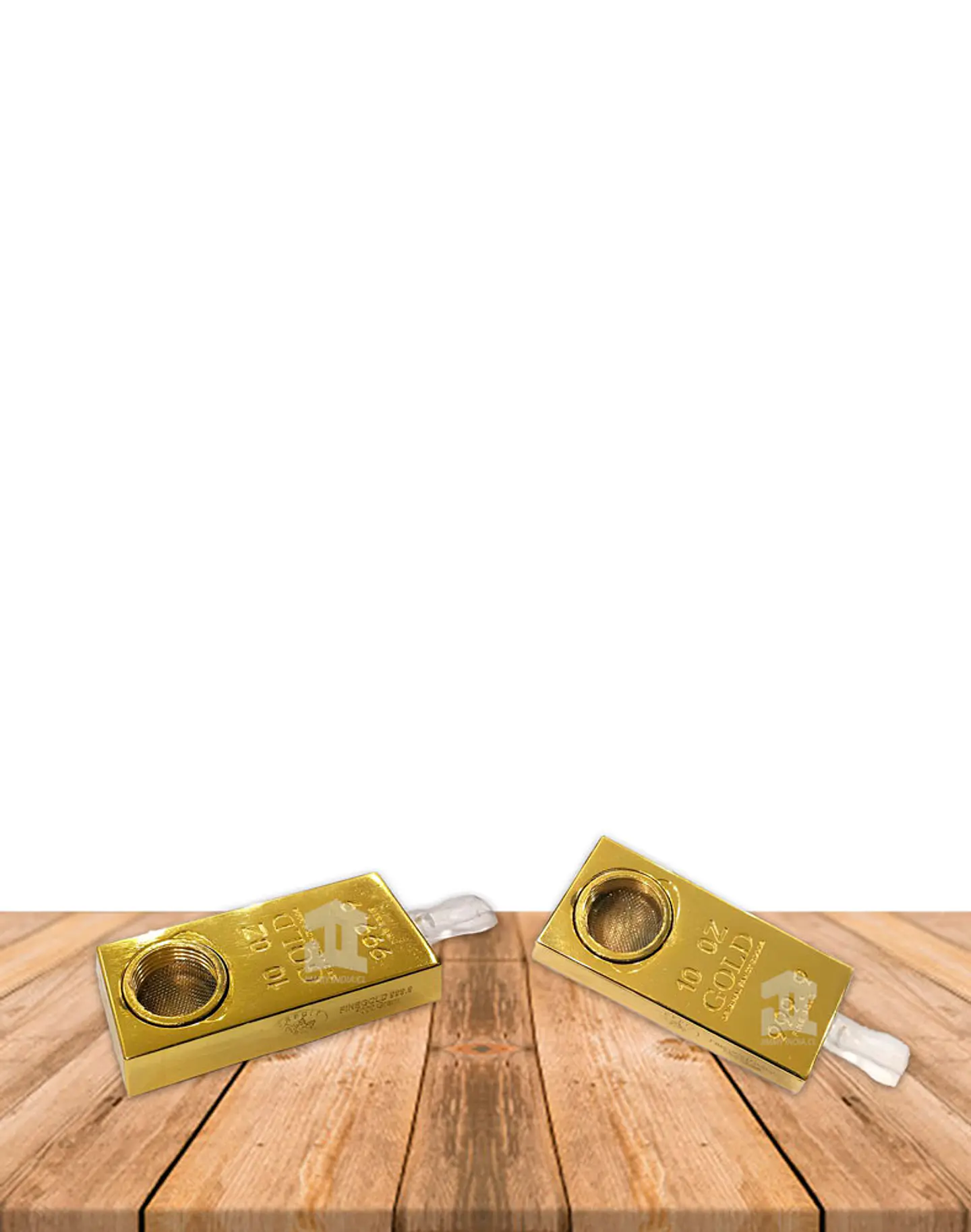 Set Pipa Metal Plana Lingote de Oro DK8379 2