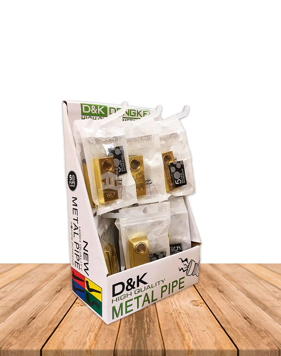 Set Pipa Metal Plana Lingote de Oro DK8379 3