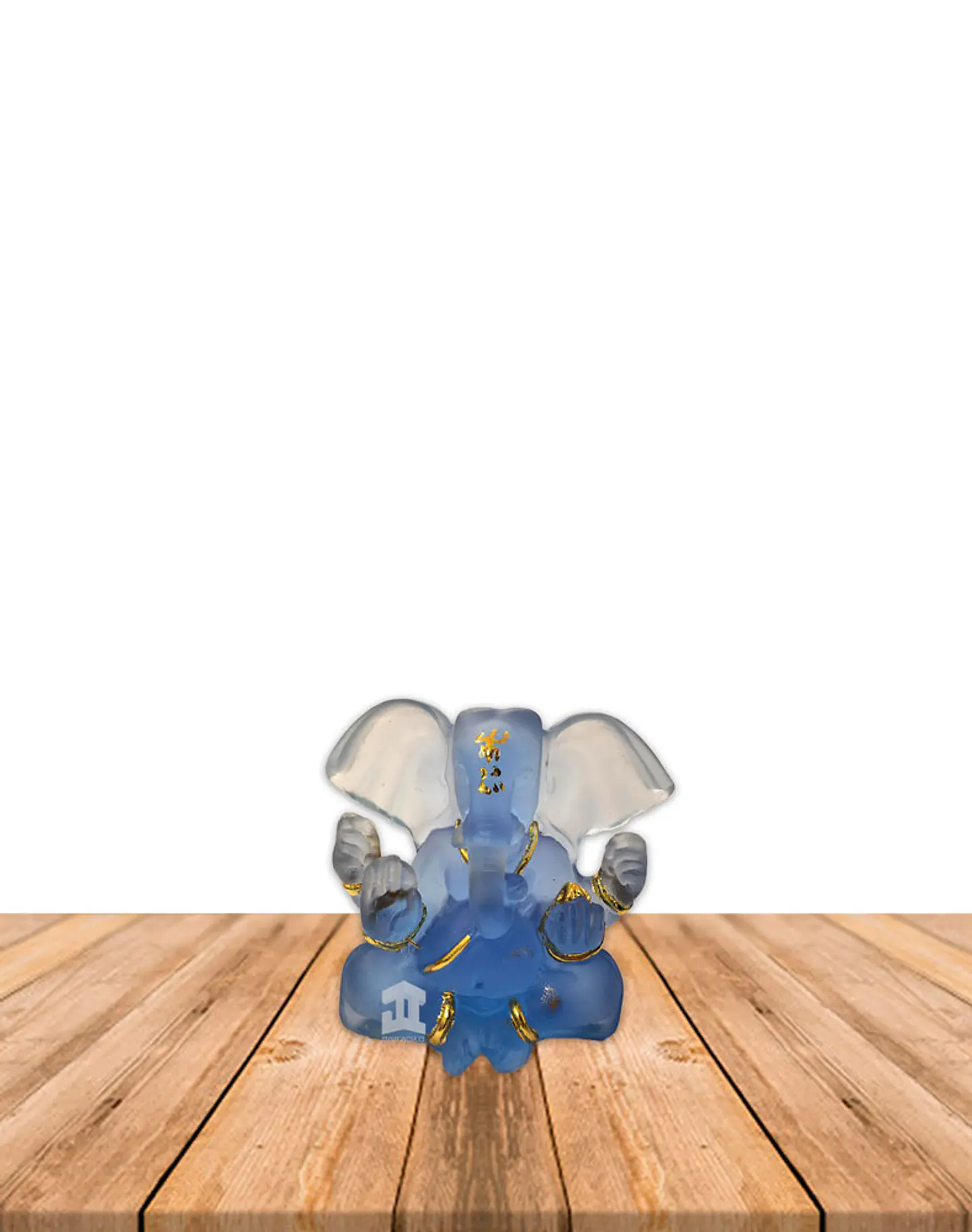 Dios Ganesh  Pequeño Azul Transparente 3