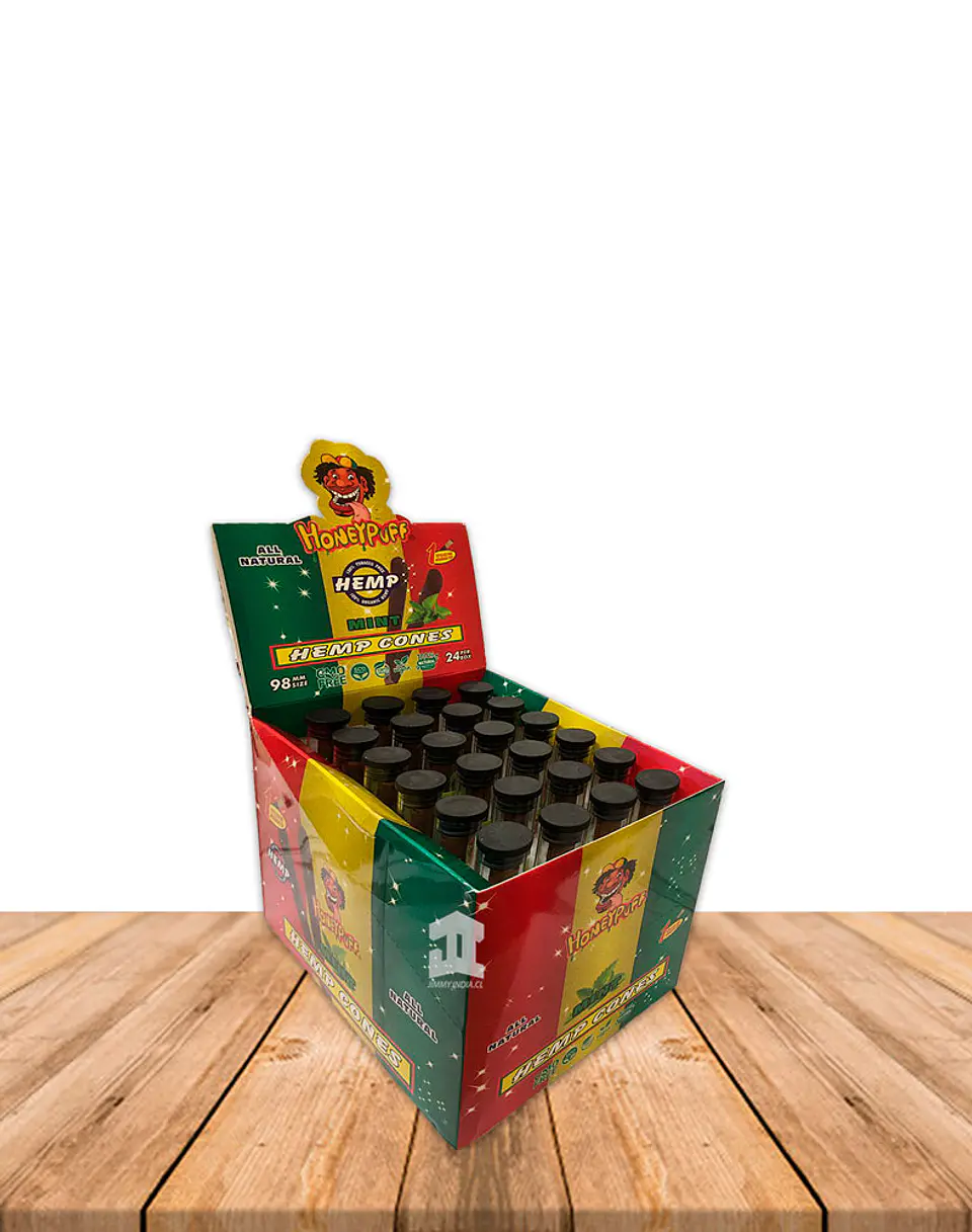Honey Puff Hemp Cone Menta  Con Punta de Madera 1
