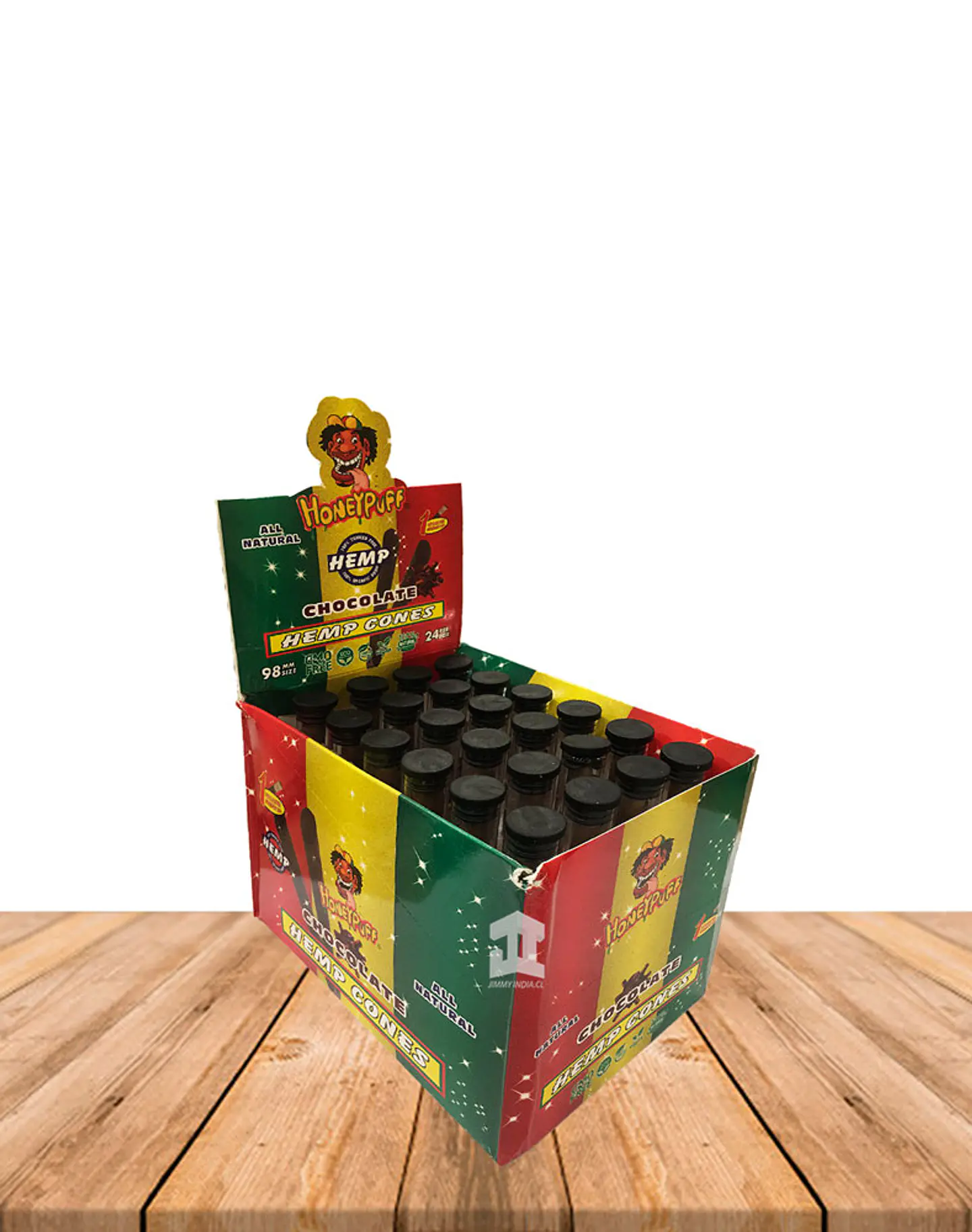 Honey Puff Hemp Cone Chocolate  Con Punta de Madera 1