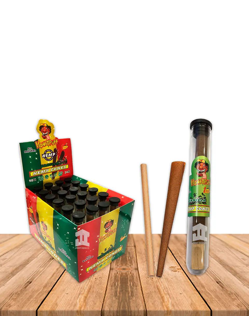 Honey Puff Hemp Cone Vainilla  Con Punta de Madera 2
