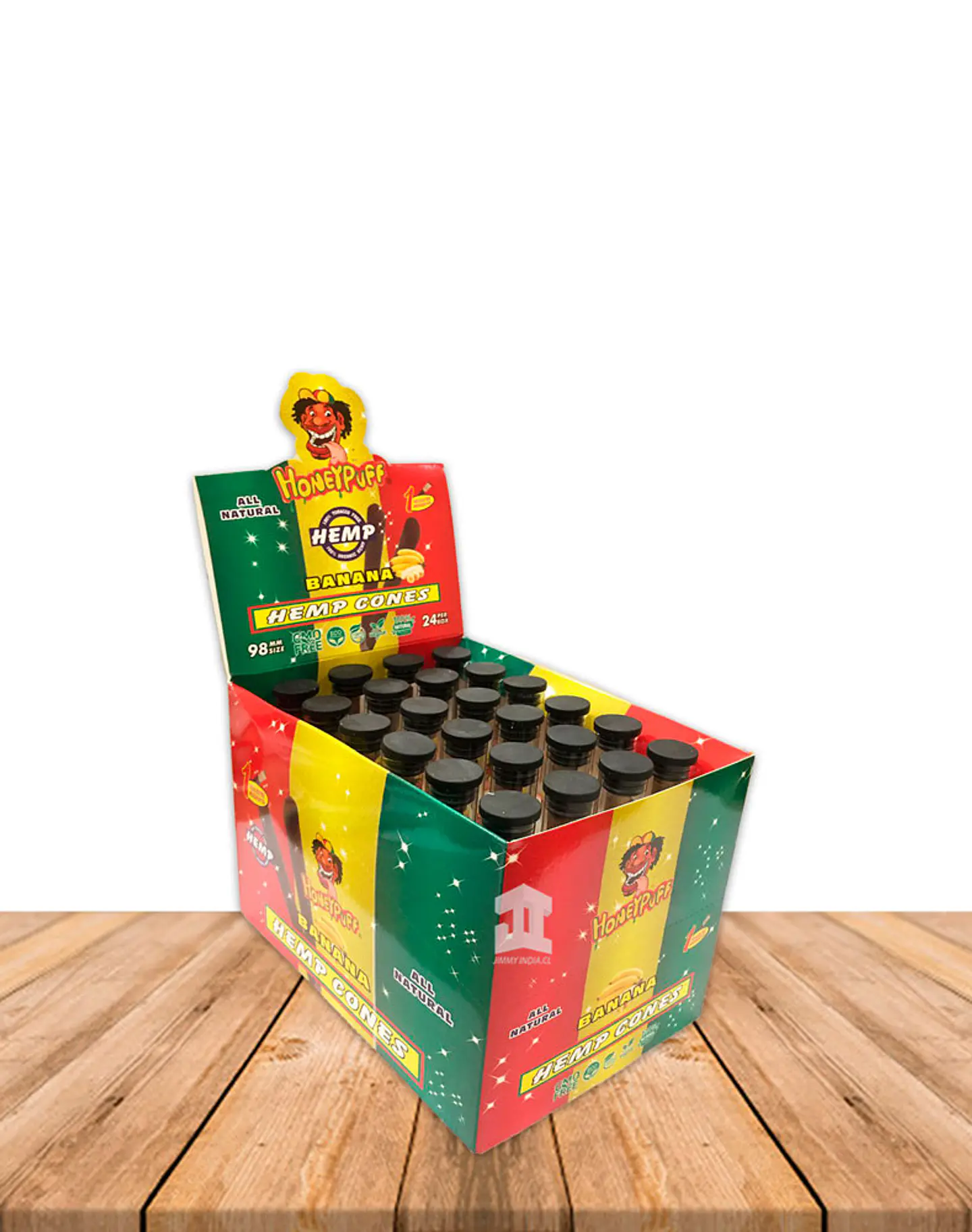 Honey Puff Hemp Cone Banana  Con Punta de Madera 1