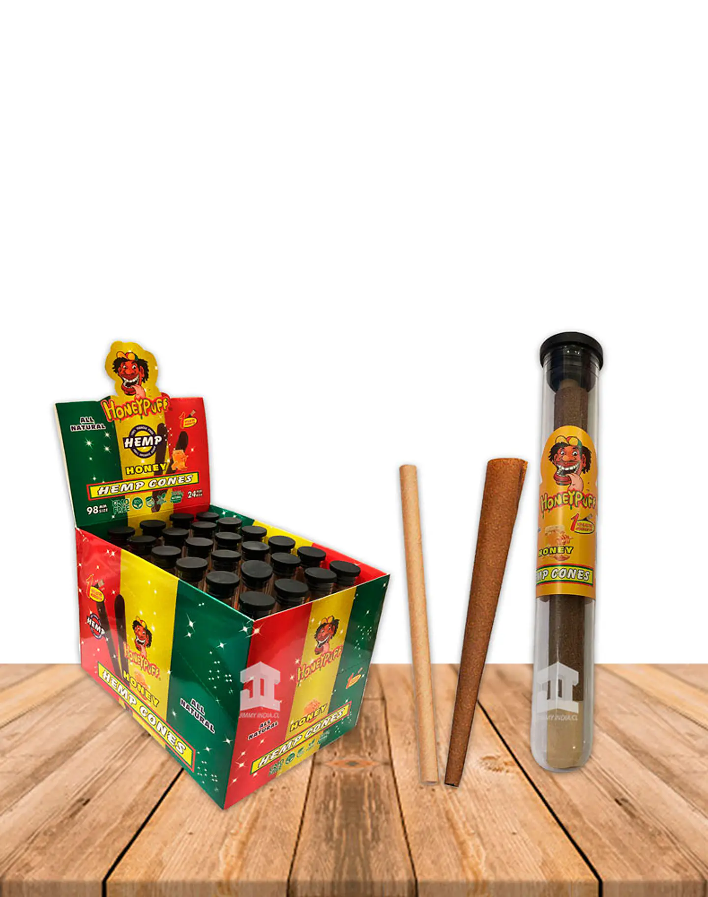 Honey Puff Hemp Cone Honey Con Punta de Madera 2