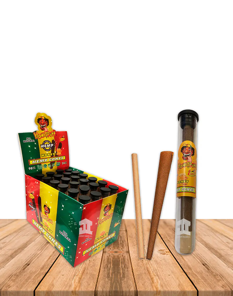 Honey Puff Hemp Cone Honey Con Punta de Madera 2