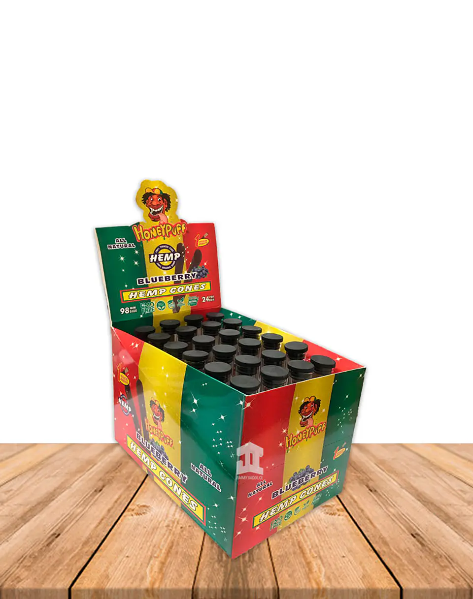 Honey Puff Hemp Cone Blueberry  Con Punta de Madera 1