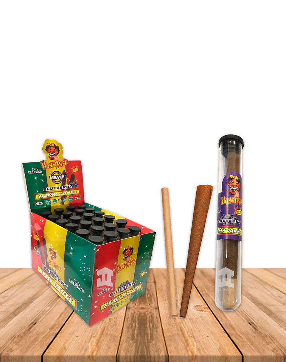 Honey Puff Hemp Cone Blueberry  Con Punta de Madera 2
