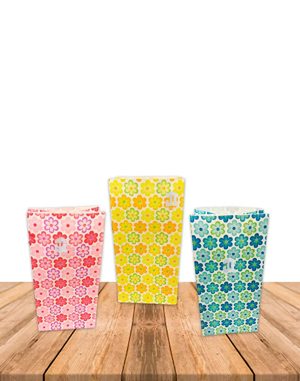 Bolsa Papel  Flores (Cambucho) 18X9  JI-015-89 1