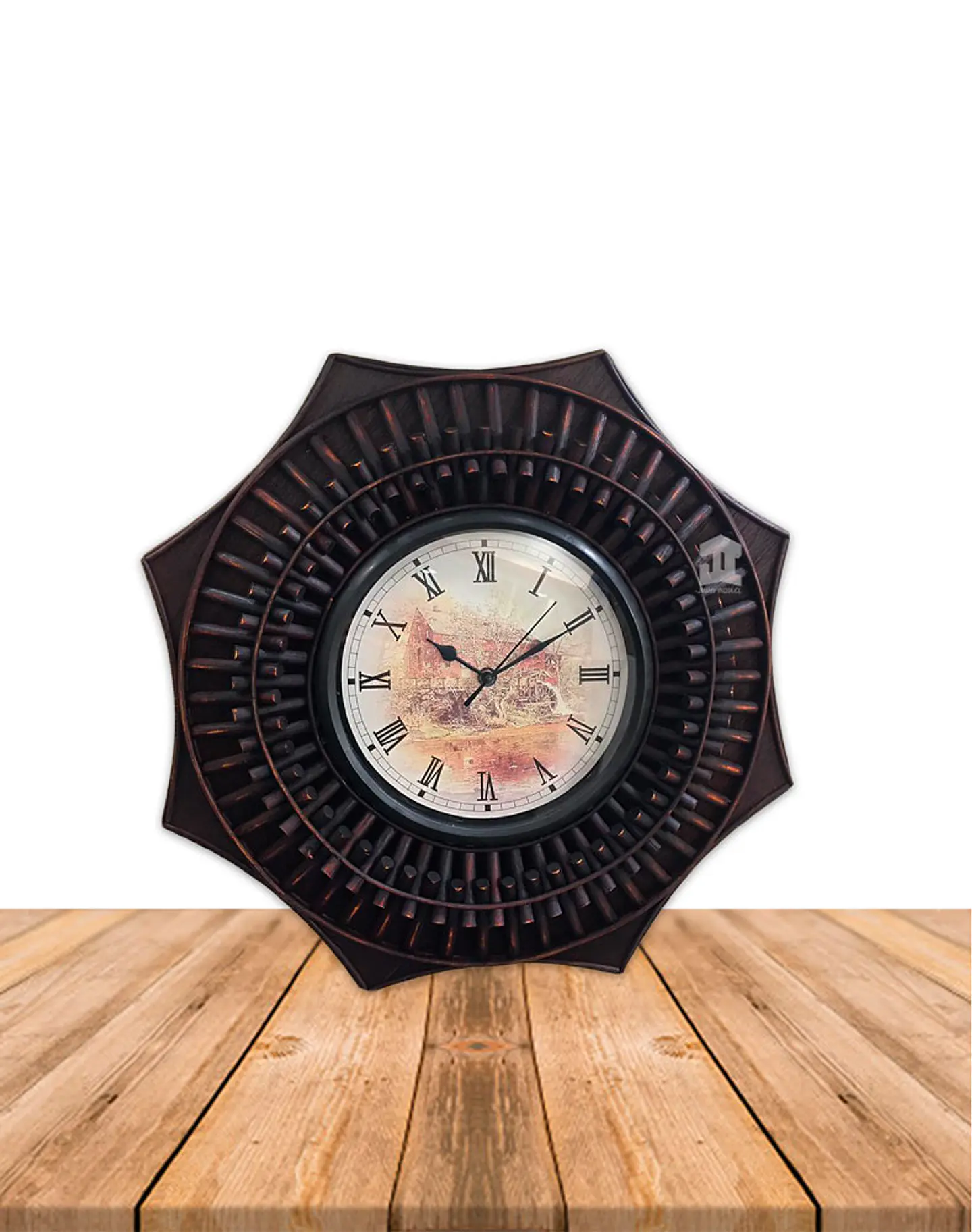 Reloj Mural De Madera JI15-084C 1