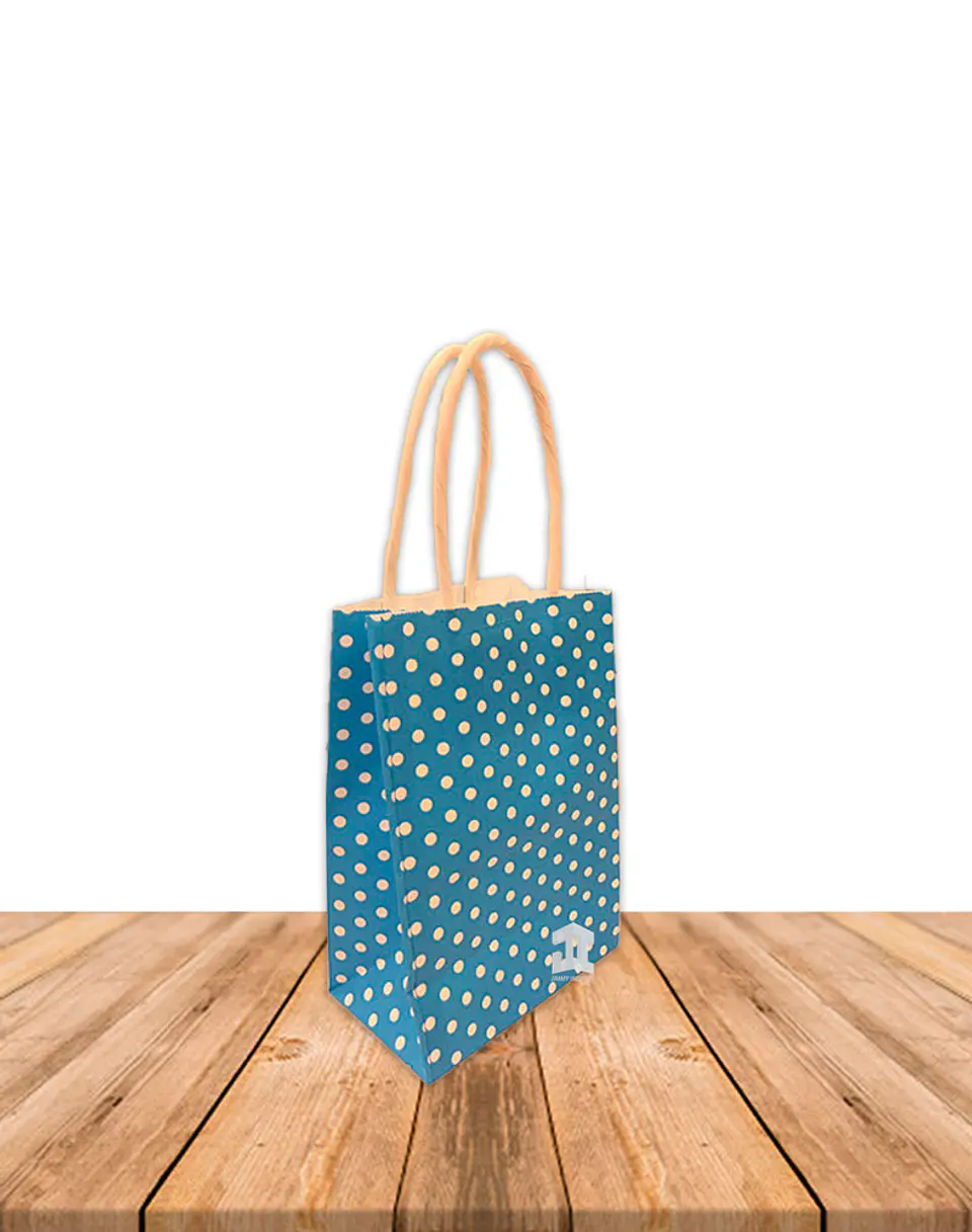 Bolsa Papel Puntos Con Manilla 15X9 JI16-08E 3