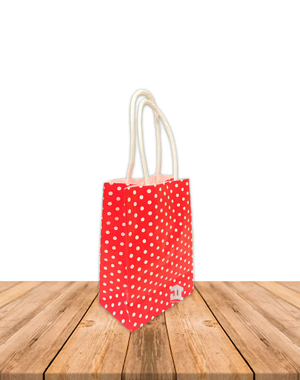 Bolsa Papel Puntos Con Manilla 15X9 JI16-08E 5