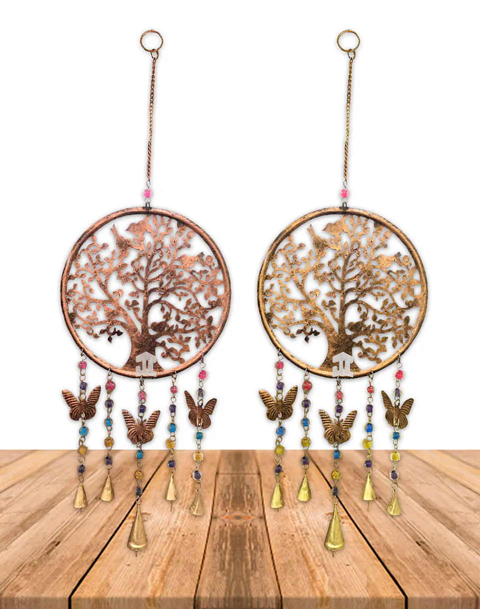 Campana De Viento Arbol y Mariposas 10