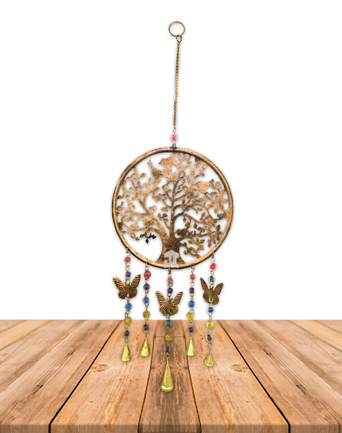 Campana De Viento Arbol y Mariposas 10