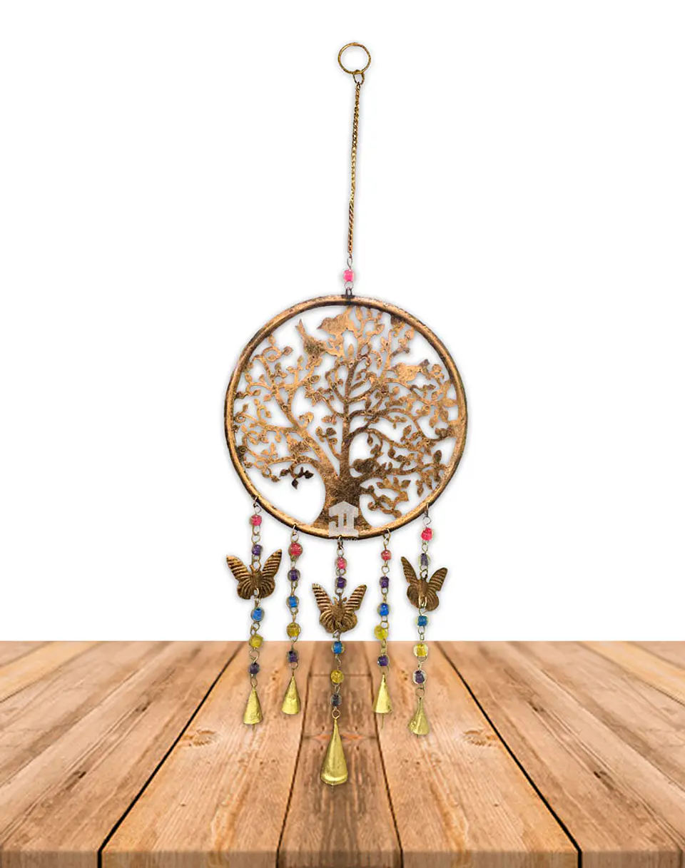 Campana De Viento Arbol y Mariposas 10