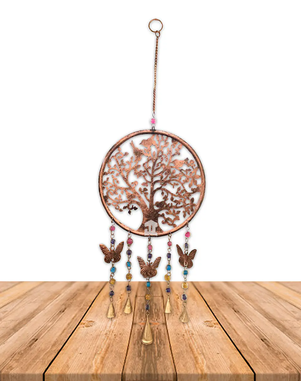 Campana De Viento Arbol y Mariposas 10