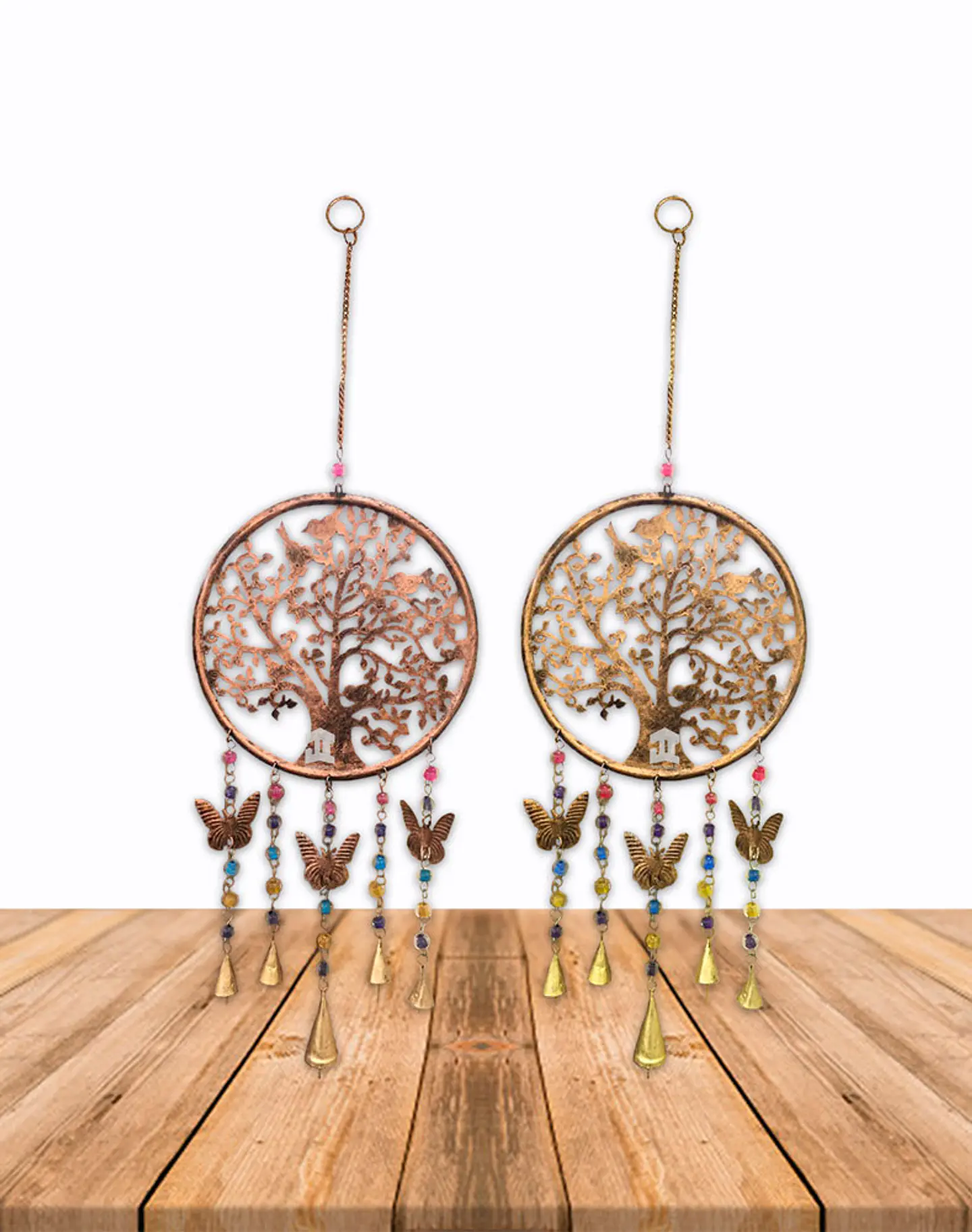 Campana De Viento Arbol y Mariposas 8